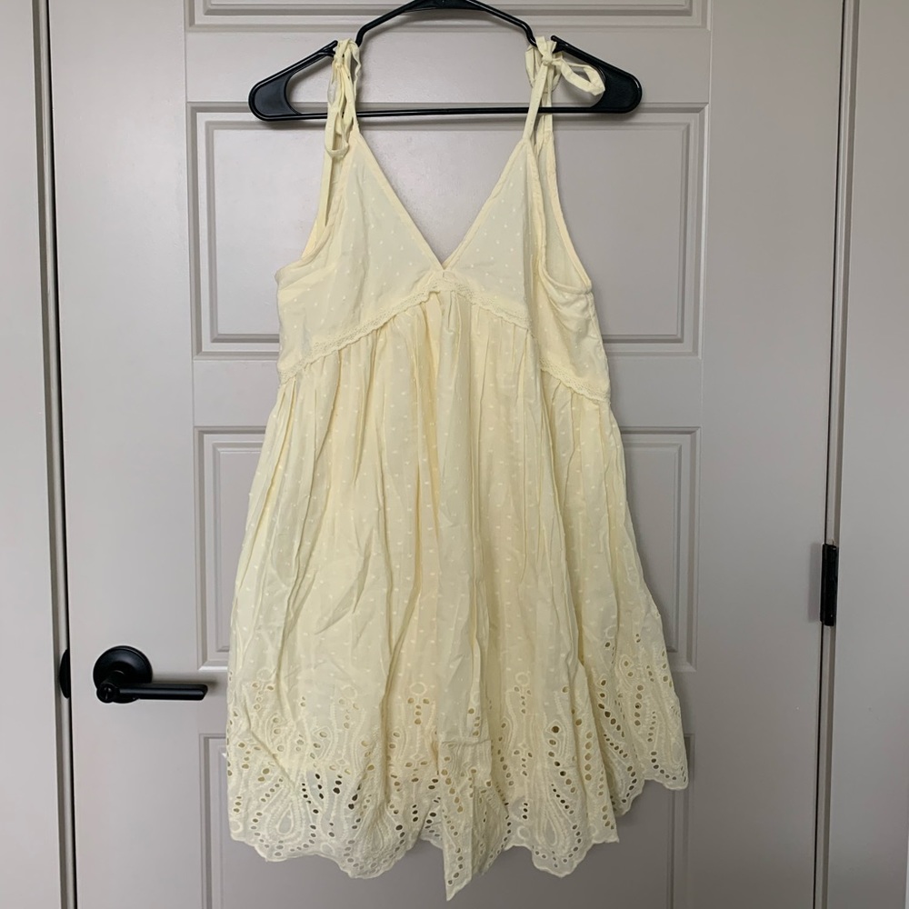 ASOS Yellow Mini Smock Sundress